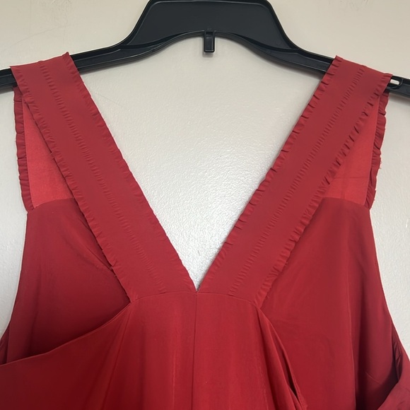 Athleta Savannah "Red Clay" Jumpsuit with Wide-Leg and Adjustable Waist Size 8 - Picture 10 of 11